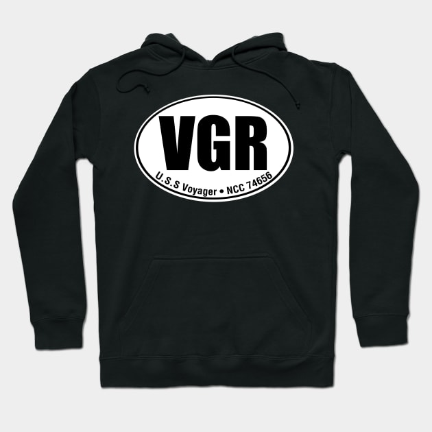 Voyager Travel Sticker Hoodie by PopCultureShirts